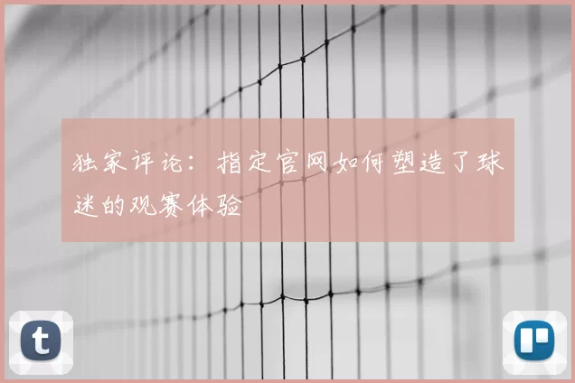 独家评论:指定官网如何塑造了球迷的观赛体验