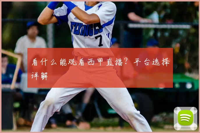 看什么能观看西甲直播？平台选择详解