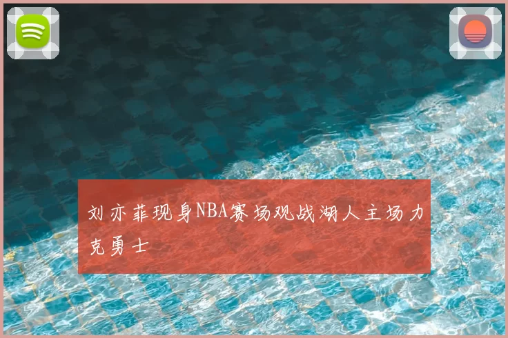 刘亦菲现身NBA赛场观战湖人主场力克勇士
